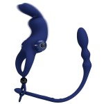 PRETTY LOVE - AYAD RabbIT VIBRATTOR RING PLUG BLUE